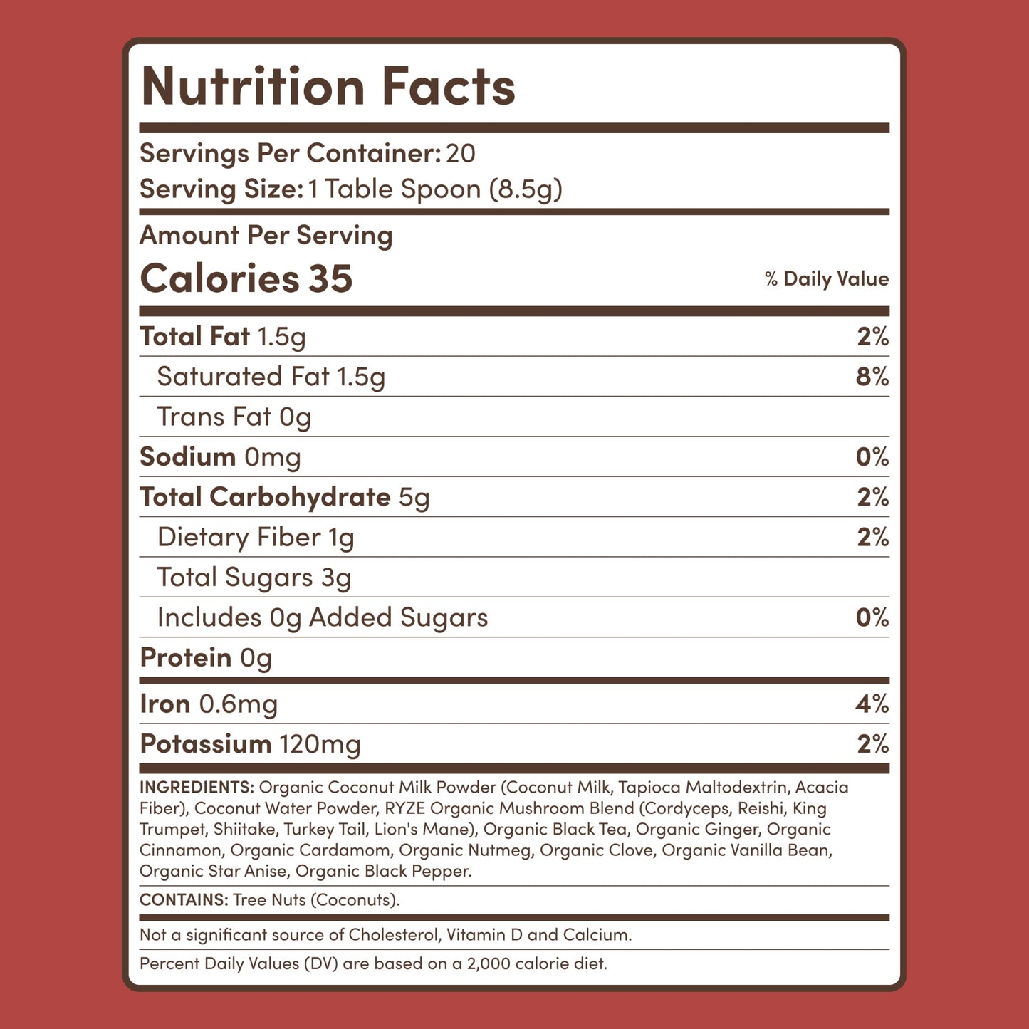 Mushroom Chai (1 Pack - 20 Servings) - QZ97