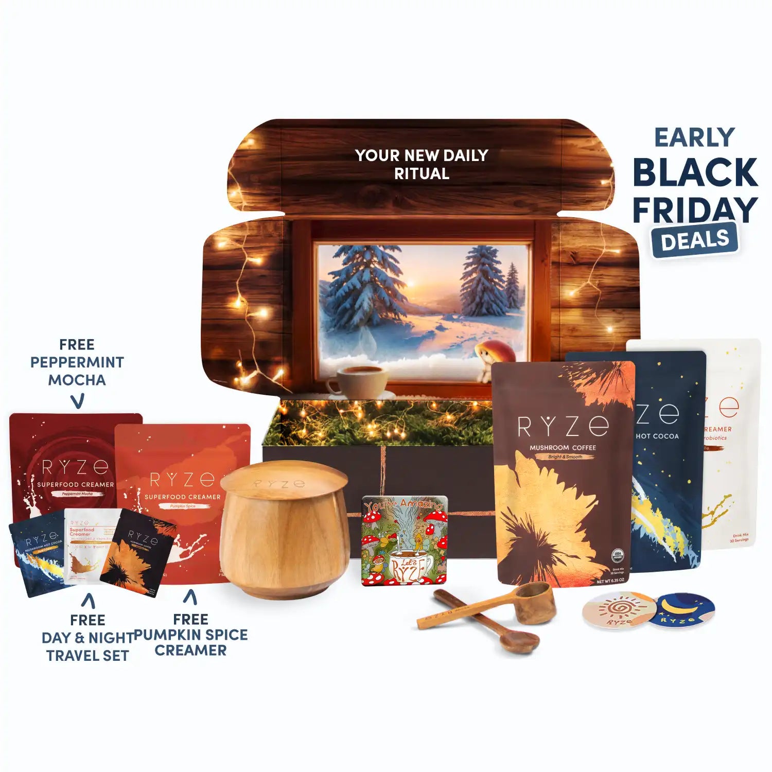 RYZE Ritual Set: Cocoa + Coffee - 6LW2