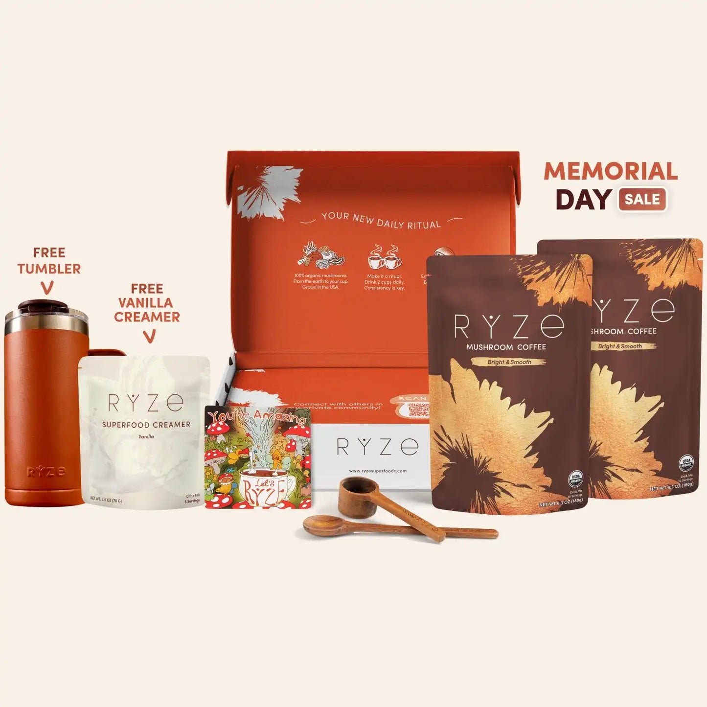 Mushroom Coffee Starter Kit (60 servings) - R8NY