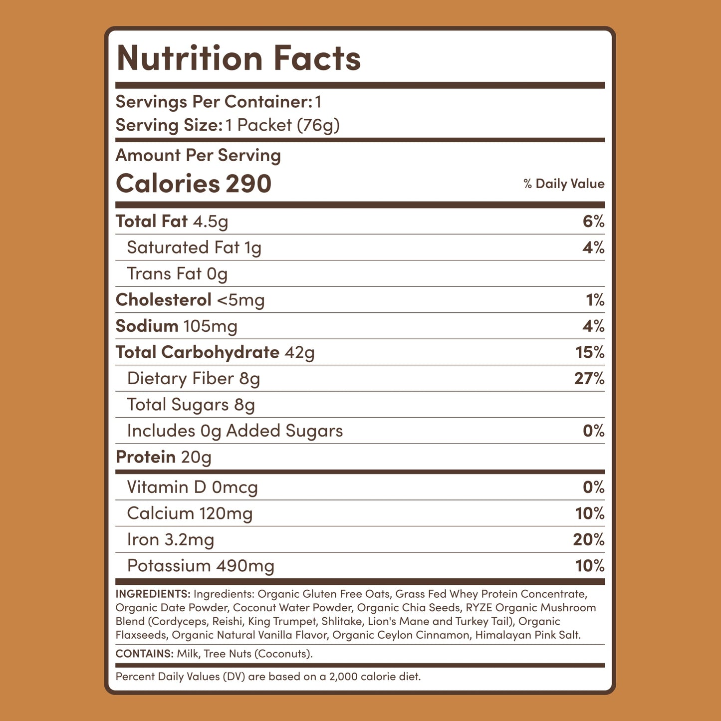 Mushroom Overnight Oats (14 Servings) - UN0G