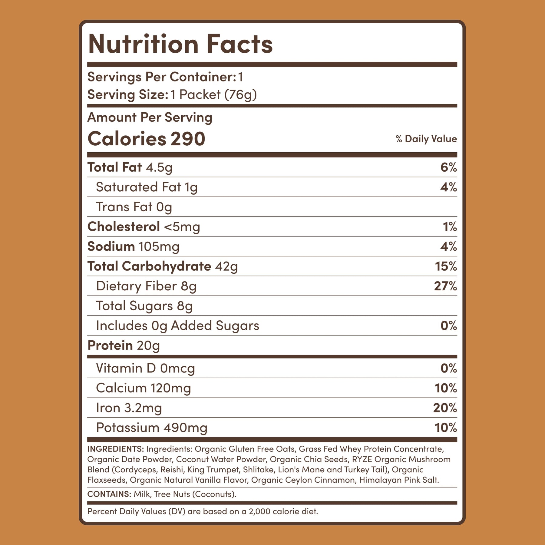 Mushroom Overnight Oats 14 Servings - BQ88