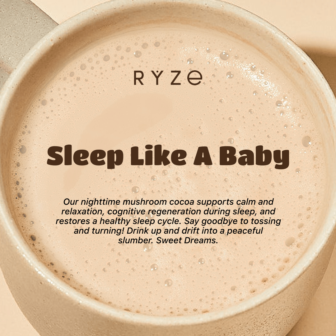 RYZE Hot Cocoa - with 6 Sleep Superfoods to Help Fall Asleep and Stay Asleep - VP1Q