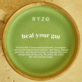 RYZE Mushroom Matcha - with 6 Organic Adaptogenic Mushrooms Grown In USA and Ceremonial-Grade Japanese Matcha - WQ4B