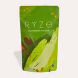 RYZE Mushroom Matcha - with 6 Organic Adaptogenic Mushrooms Grown In USA and Ceremonial-Grade Japanese Matcha - WQ4B