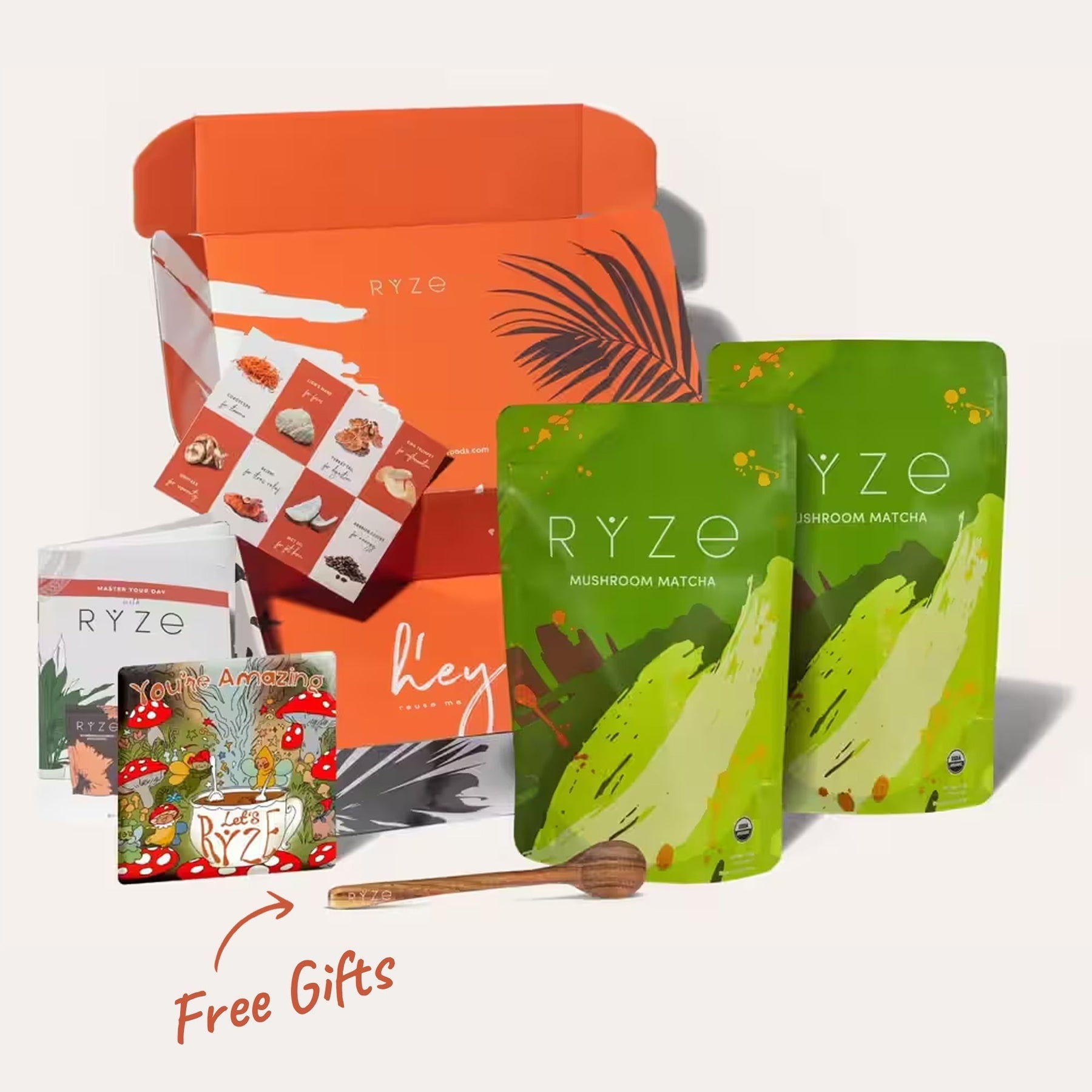 RYZE Organic Mushroom Matcha Starter Kit (60 servings) - MVD7
